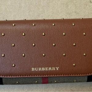 Burberry Halton Brown Studded Women's wallet